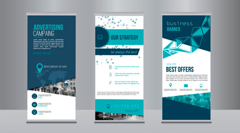 Drei Roller-Banner