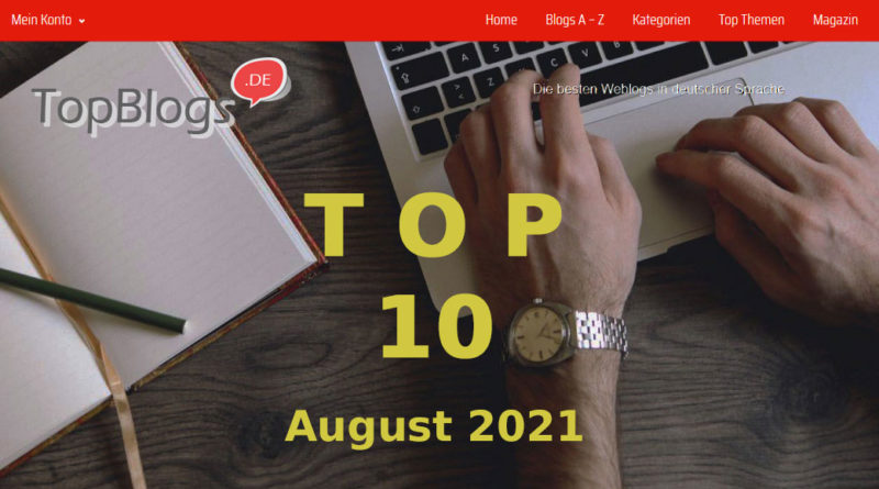 Top Ten Blogs im August 2021