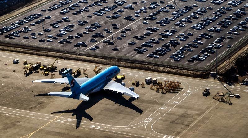 Flughafen-Parkplatz