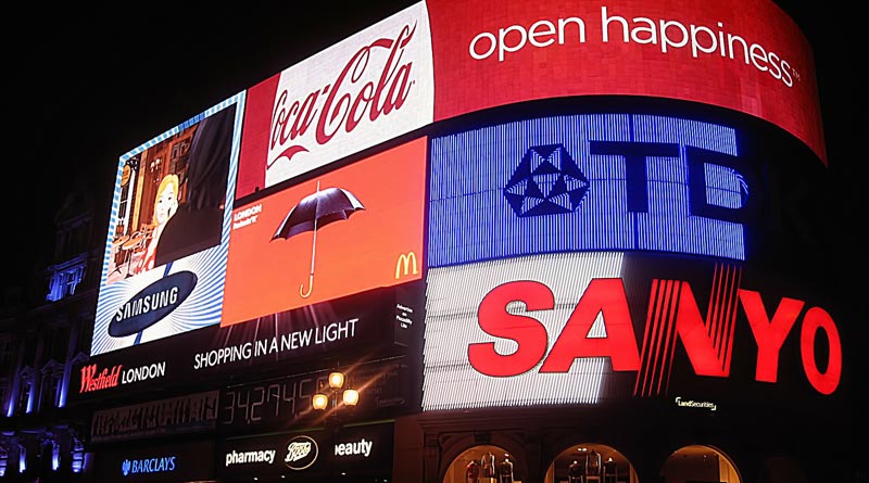 Werbeanzeigen am Picadilly Circus