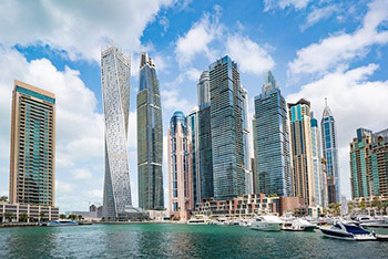 Hochhäuser in der Innenstadt von Dubai