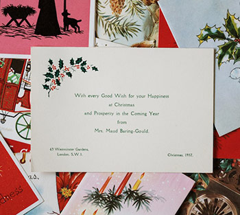 Weihnachtskarte mit englischem Grußtext