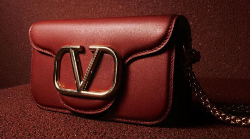 Rote, elegante Designer-Handtasche
