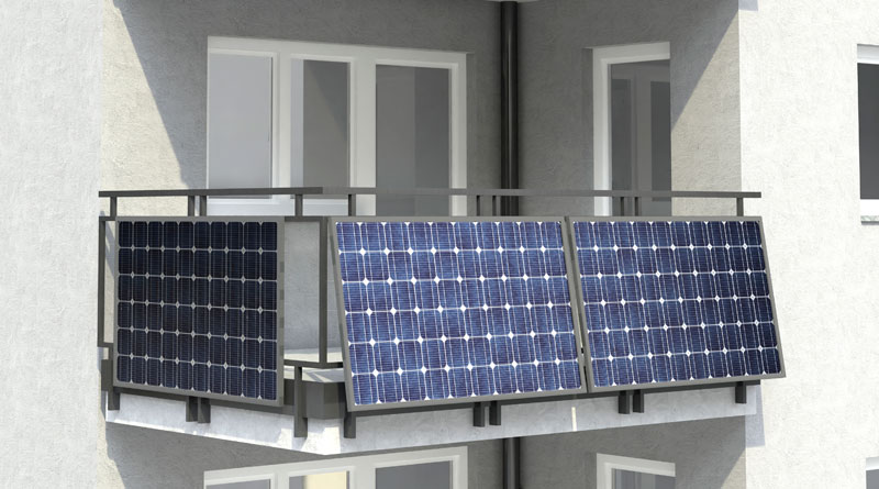 Balkon mit Solarpanels: Balkonkraftwerk