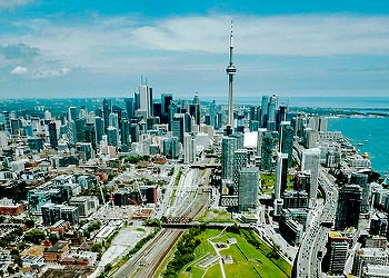 Blick auf die Downtown Toronto