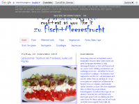 Screenshot des Blogs Fische, Meeresfrüchte & Meer