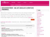 Screenshot des Blogs Nailfreaks.com – Alles über Naildesign