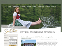 Screenshot des Blogs Hotel “Zur Post” Langdorf
