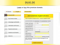 Screenshot des Blogs Duje.de: Blog für innovative Geschäftsideen.
