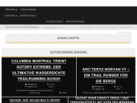 Screenshot des Blogs HikingGear