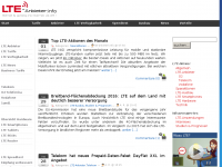 Screenshot des Blogs LTE-Anbieter.info News