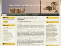 Screenshot des Blogs Unsere Hunde Lupu,Max und Caruso