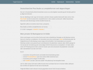 Screenshot des Blogs hagen-bauer.de/blog