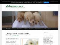 Screenshot des Blogs pfotenpower.com – Tipps aus der Tierheilpraxis und Neues aus der Villa Bunter Hund Mallorca