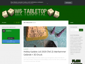 Screenshot des Blogs W6-Tabletop