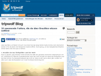 Screenshot des Blogs tripwolf Reiseblog
