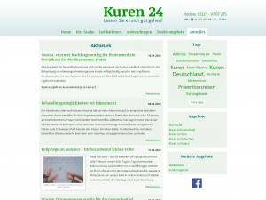 Screenshot des Blogs Der Gesundheits-Blog für Kuren und Präventionsreisen