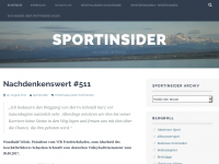 Screenshot des Blogs sportinsider