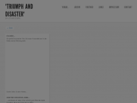 Screenshot des Blogs Triumph and Disaster