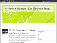 Screenshot des Blogs Kritische Massen