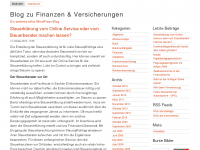 Screenshot des Blogs Weblog Finanzen & Versicherungen