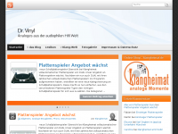 Screenshot des Blogs Dr. Vinyl – Kultur & Geschichte der Schallplatte