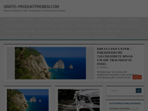 Screenshot des Blogs Gratis-Produktproben.com