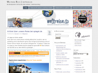 Screenshot des Blogs Weltreise Blog – weitreise.de