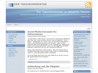 Screenshot des Blogs Der Tageskommentar