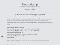 Screenshot des Blogs Projekt: Neurodump – Gedankenauszüge eines Datenreisenden
