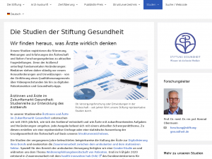 Screenshot des Blogs Stiftung Gesundheit Blog