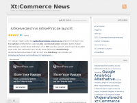 Screenshot des Blogs xt:Commerce News
