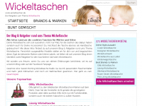 Screenshot des Blogs Wickeltasche – Blog & Ratgeber zu coolen Wickeltaschen
