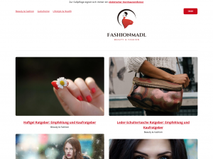 Screenshot des Blogs Fashionmadl