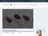Screenshot des Blogs Teepod. Alles über Tee