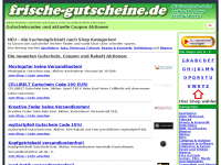 Screenshot des Blogs frische-gutscheine.de