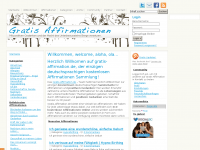 Screenshot des Blogs Affirmationen für Kraft, Liebe, Gesundheit kostenlos und online. Affirmationen Sammlung.