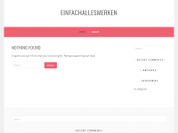 Screenshot des Blogs Einfach. Alles. Merken.