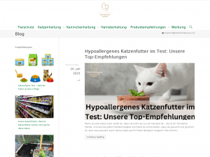 Screenshot des Blogs Das Infoportal für Kleintierhaltung und Tierschutz