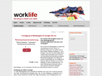 Screenshot des Blogs worklife – Das Blog zu Arbeit und Leben