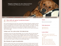 Screenshot des Blogs 1A Hundeurlaub Ratgeber