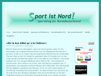 Screenshot des Blogs Sport ist Nord!