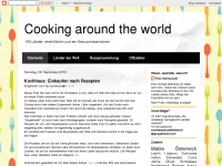 Screenshot des Blogs Cooking around the World