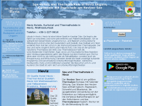 Screenshot des Blogs Spa Hotels und Thermalhotels in Heviz, Kurhotels mit Pauschale am Hevizer See