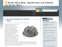 Screenshot des Blogs Backformen von Nordic Ware