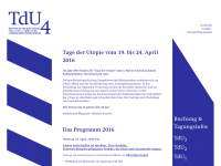 Screenshot des Blogs Tage der Utopie – Mutige Expeditionen nach Übermorgen