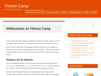 Screenshot des Blogs Fitness Camp