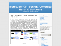 Screenshot des Blogs Teststube für Technik, Computer, Hardware und Software