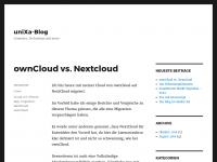 Screenshot des Blogs unixa.de-Blog
