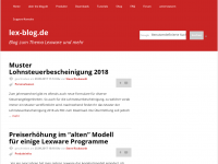 Screenshot des Blogs lex-blog.de | Blog zum Thema Lexware und mehr
